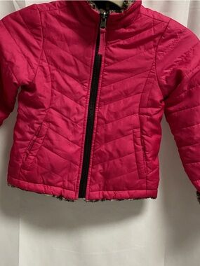 Me Jane Girls Vibrant Pink Quilted Puffer Reversible Jacket
